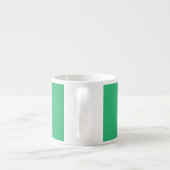 Tasse Expresso un arrière - plan vert avec une bordure blanche (Dos)