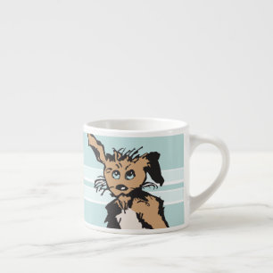 Tasse Expresso Un chien mignon aux yeux bleu chiot