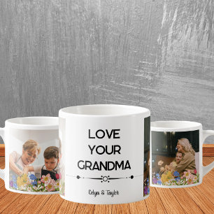 Tasse Expresso Un collage photo moderne pour grand-mère