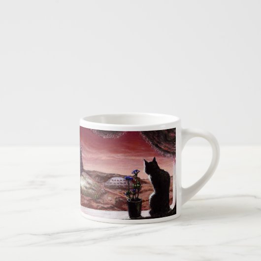 Tasse Expresso Un nouveau monde entier - Sci-Fi - Chat sur Mars (Droite)