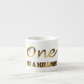 Tasse Expresso Un sur un million Elegant Gold Brown Typographie (Devant)