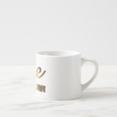 Tasse Expresso Un sur un million Elegant Gold Brown Typographie (Droite)