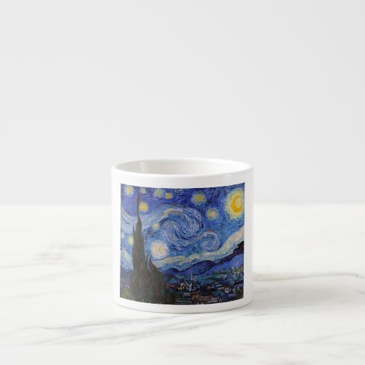 Tasse Expresso Une nuit étoilée : Saint Remy par Vincent Van Gogh (Devant)