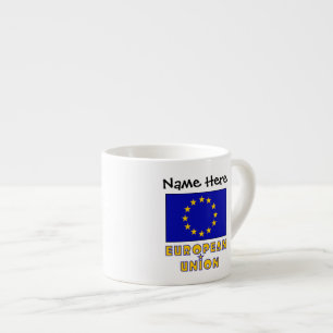 Tasse Expresso Union européenne et drapeau de l'UE personnalisés