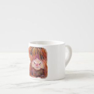 Tasse Expresso Vache des montagnes écossaise "l'enfant 2" par le