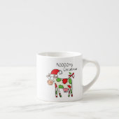 Tasse Expresso Vache Drôle Caricature Noël (Droite)