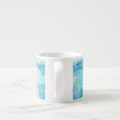 Tasse Expresso Vagues, baleine, texture bleu enfantine (Dos)