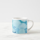 Tasse Expresso Vagues, baleine, texture bleu enfantine (Droite)