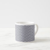 Tasse Expresso Vagues bleues japonaises Seigaiha Mer (Devant droit)
