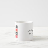 Tasse Expresso Valentine lovebirds custom text red (Devant)
