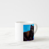 Tasse Expresso Van Gogh Chat et fleurs (Devant droit)