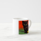Tasse Expresso Van Gogh Style Chat noir (Devant droit)