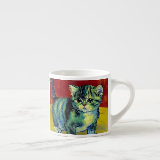 Tasse Expresso Van Gogh Tabby Cat (Droite)