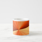 Tasse Expresso Vanille rouge orange Abstraite moderne Fractale gr (Devant)