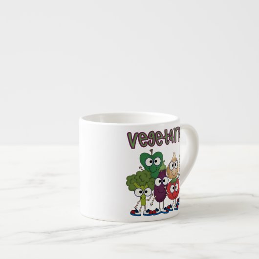 Tasse Expresso Végétarien (Devant droit)
