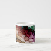 Tasse Expresso Vent foncé centré sur le cube (Devant)