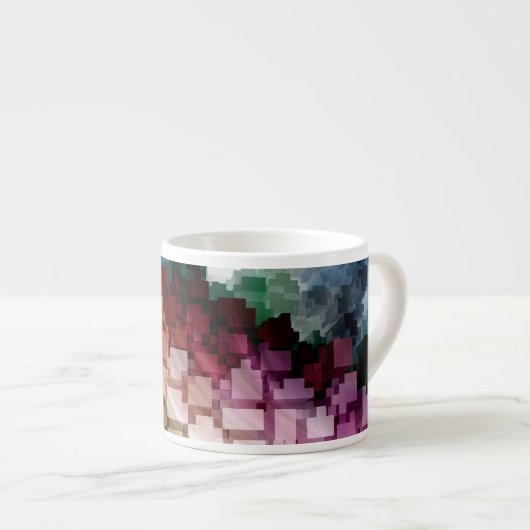 Tasse Expresso Vent foncé centré sur le cube (Devant droit)