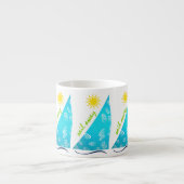 Tasse Expresso Vent, voile et soleil (Devant)