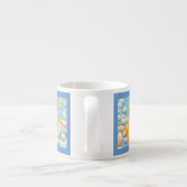 Tasse Expresso Vermillion Oiseaux Dans L'Eau Bubble Pastel (Dos)