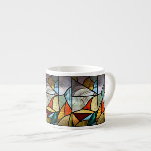 Tasse Expresso Verre multicolore Abstrait