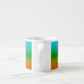 Tasse Expresso Vert bleu et orange (Dos)
