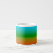 Tasse Expresso Vert bleu et orange (Devant)