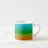 Tasse Expresso Vert bleu et orange (Droite)