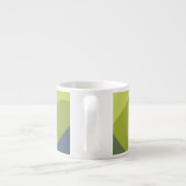 Tasse Expresso Vert, cool, tendance, formes ondulées modernes (Dos)