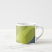 Tasse Expresso Vert, cool, tendance, formes ondulées modernes (Droite)