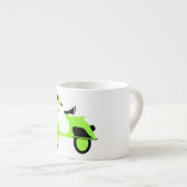 Tasse Expresso Vert de scooter (Devant droit)