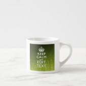 Tasse Expresso Vert olive Conserver Le Calme Avoir Votre Texte (Droite)