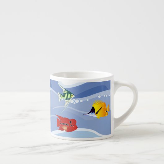 Tasse Expresso Vibrant Underwater Fish Art Espresso Cup (Droite)