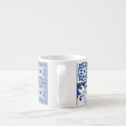 Tasse Expresso Victorian Majolica : Patchwork Tile Motif. (Dos)