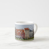Tasse Expresso Vieille ville de Riga en automne (Devant droit)