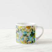 Tasse Expresso Vintage Yellow Flowers Floral Pattern (Droite)
