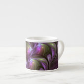 Tasse Expresso Violet Abstrait violet violet kaki fractal (Devant droit)