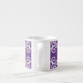 Tasse Expresso Violet avec rouleaux blancs (Dos)