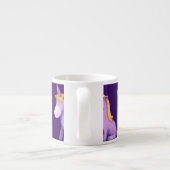 Tasse Expresso Violet Unicorns Hearts Aquarelle Motif. (Dos)