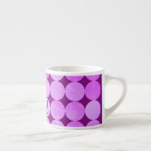 Tasse Expresso Violet, Violet Magenta et Cercles roses Monogramme (Droite)