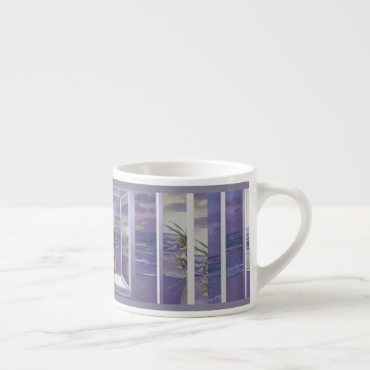Tasse Expresso violettes dans un bocal de lune (Droite)