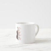 Tasse Expresso Violon aux fleurs. (Devant droit)