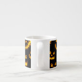Tasse Expresso Visages d'Halloween effrayants (Dos)