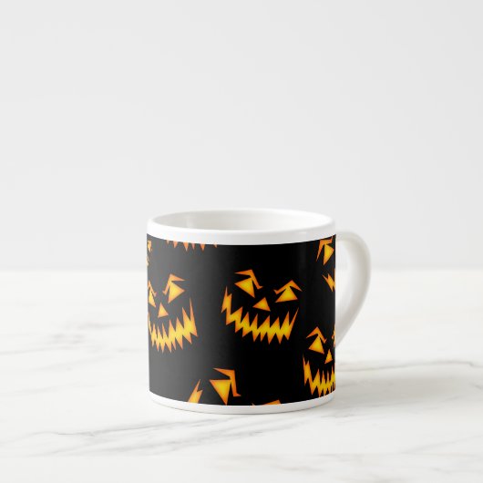 Tasse Expresso Visages d'Halloween effrayants (Devant droit)