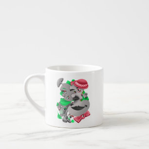 Tasse Expresso Visages surréalistes Coupe d'Espresso audacieuse e