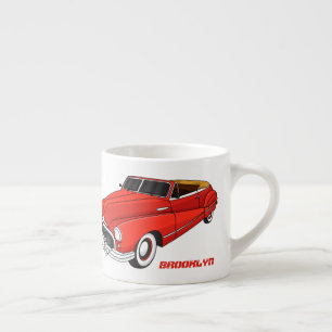 Tasse Expresso Voiture classique rouge de 1948