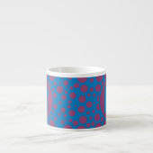 Tasse Expresso Vos premiers points bleu violet Trippy Motif Girly (Devant)