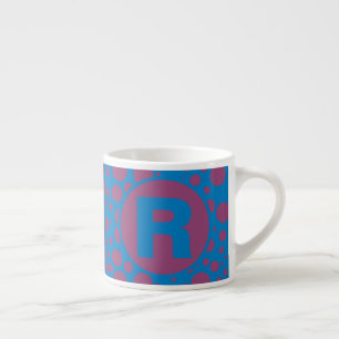 Tasse Expresso Vos premiers points bleu violet Trippy Motif Girly