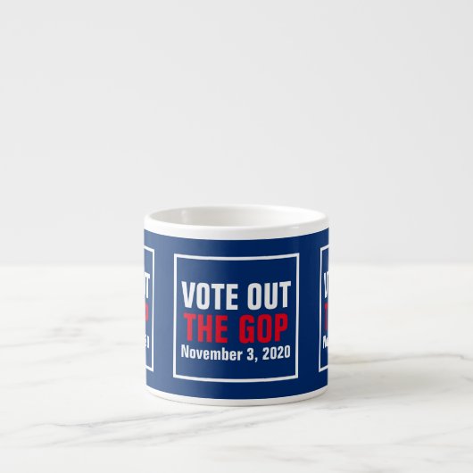 Tasse Expresso Vote du GOP 2024 Élection Rouge Blanc Bleu (Devant)