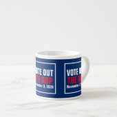Tasse Expresso Vote du GOP 2024 Élection Rouge Blanc Bleu (Devant droit)