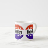 Tasse Expresso Votez ici (Devant droit)